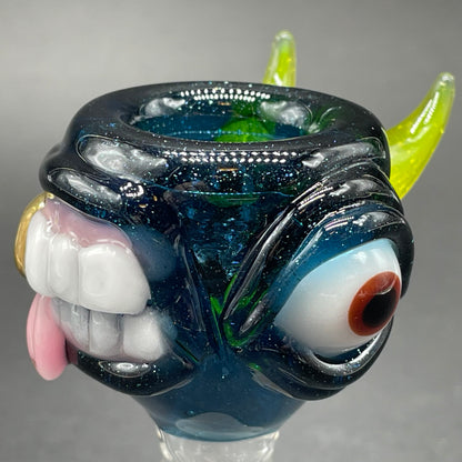 14mm heavy stardust slide detail view - premium glass art