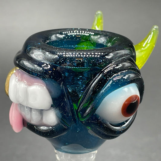 14mm heavy stardust slide detail view - premium glass art