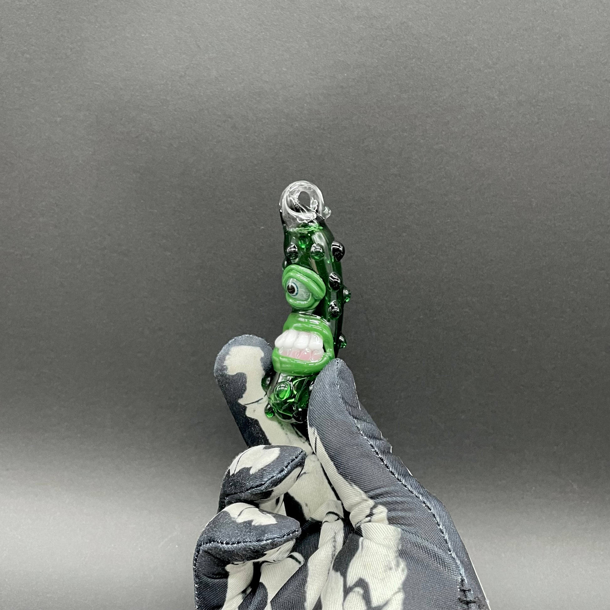 Hand-blown Pickle Rick - Leviathan Glass original