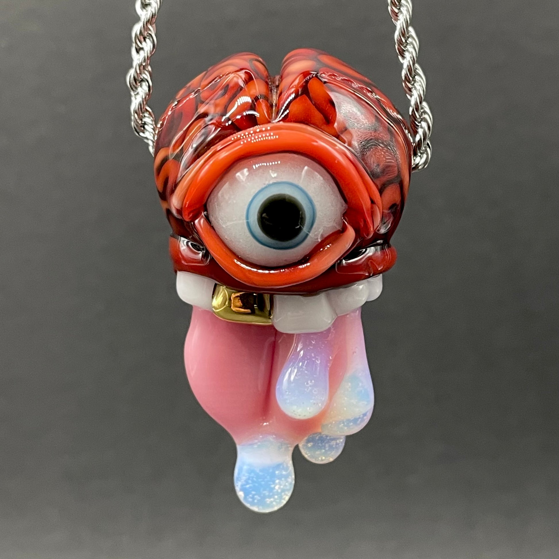 Hand-blown Mastermind glass pendant - Leviathan Glass original