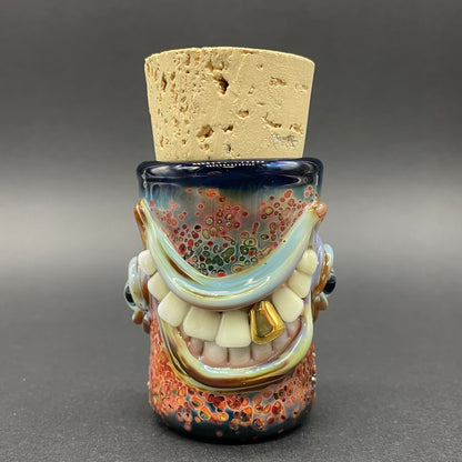 Side eye Cyclops Cork Jar detail view - premium glass art
