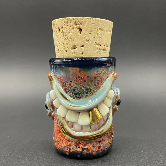 Side eye Cyclops Cork Jar detail view - premium glass art