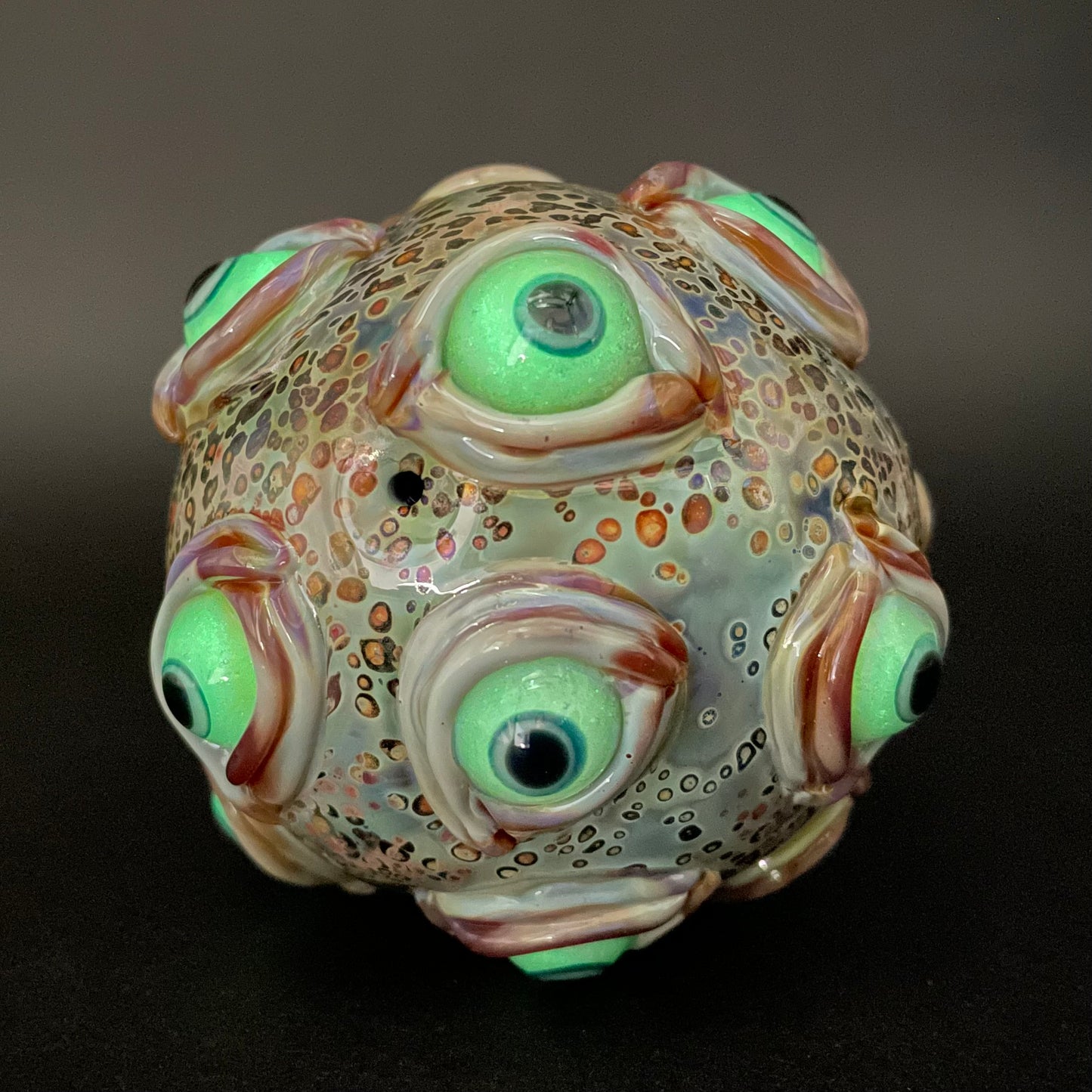 Hand-blown All seeing Argus ornament - Leviathan Glass original