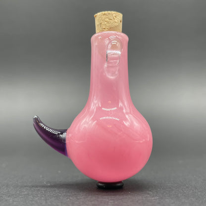 Hand-blown Pink cyclops potion bottle - Leviathan Glass original