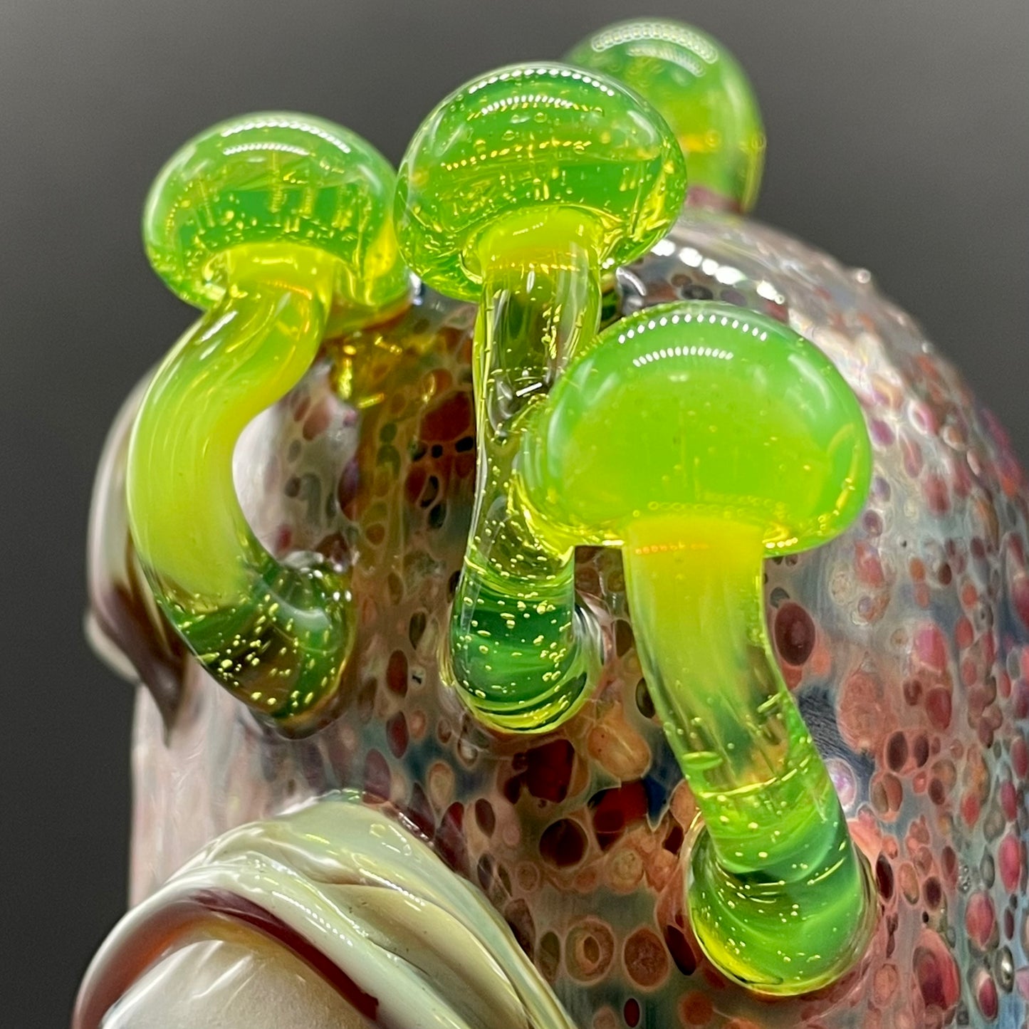 Artisan glass Screaming incense burner - detailed craftsmanship
