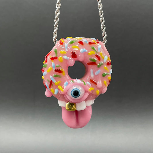 Hand-blown glass Mmmm doughnuts by Leviathan Glass