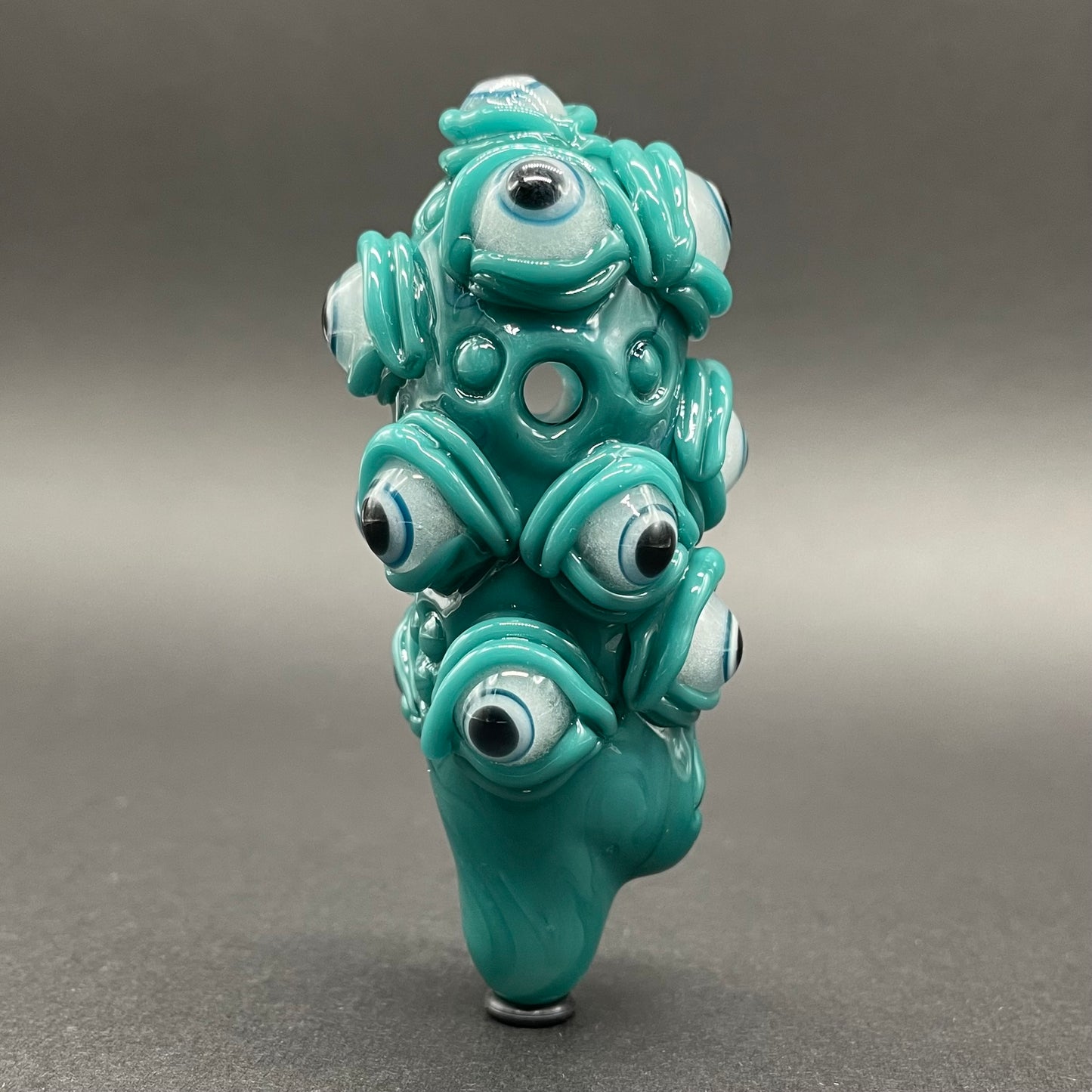 Hand-blown The Never-Blinking One glass effigy pendant - Leviathan Glass original