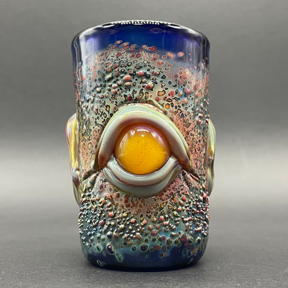 Hungry eyes monster shot glass by Leviathan Glass - artisan detail