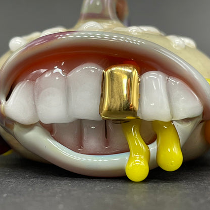 Glass Cheeseburger pendant craftsmanship - artisan glass work