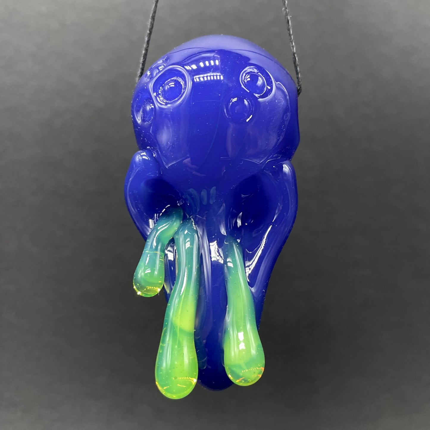 running nose glass pendant glass art - premium handcrafted piece