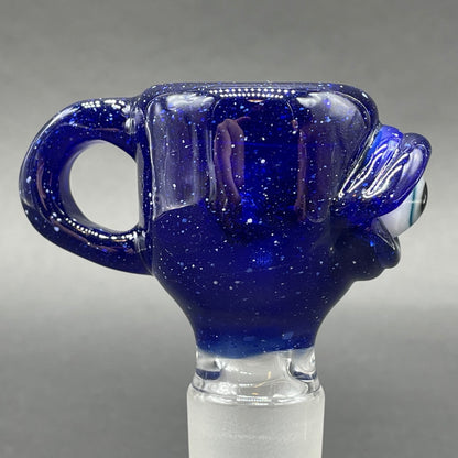Close-up of 18mm tea slide - handcrafted glass