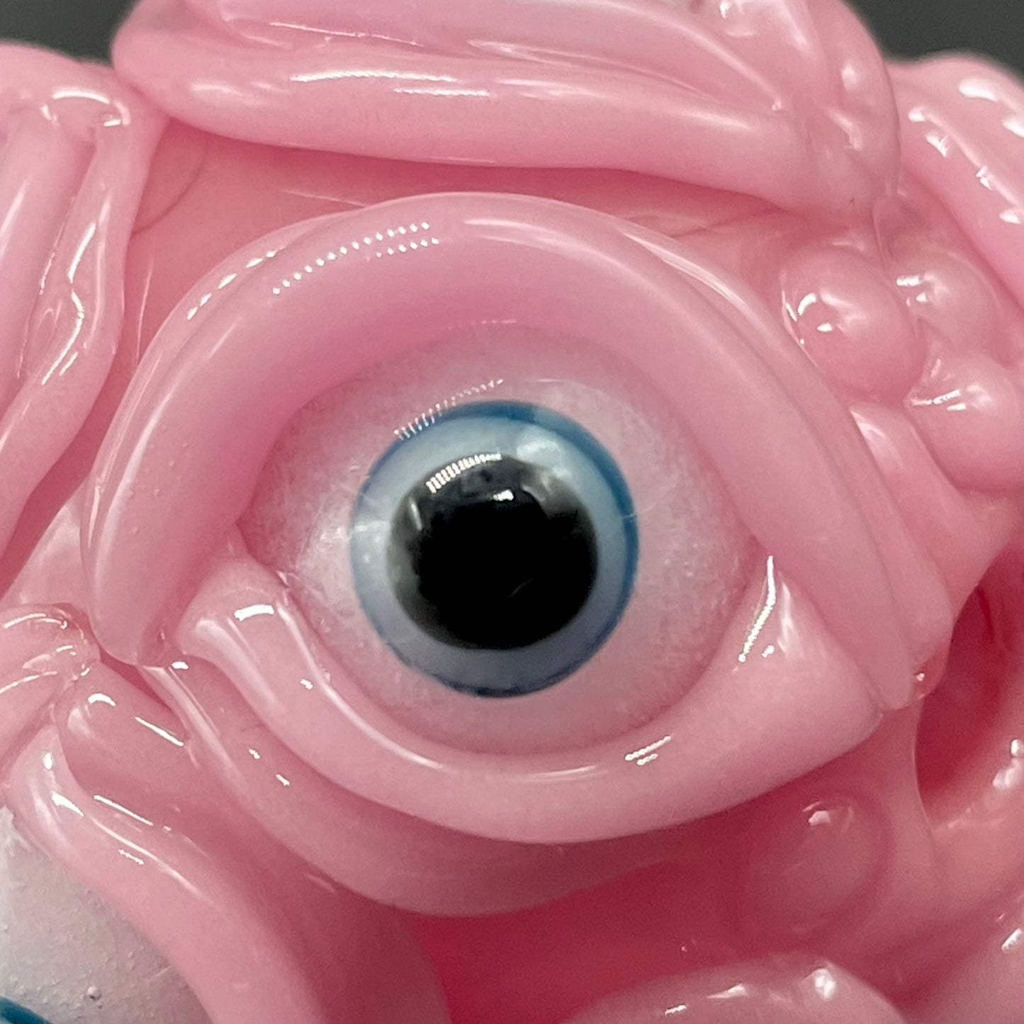 Hand-blown Pink Argus pendant - Leviathan Glass original