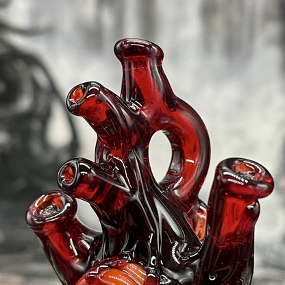 Hand-blown Anatomical cyclops heart pendant - Leviathan Glass original