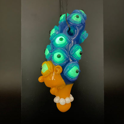 Hand-blown Marge Simpson Mutant Pendant - Leviathan Glass original