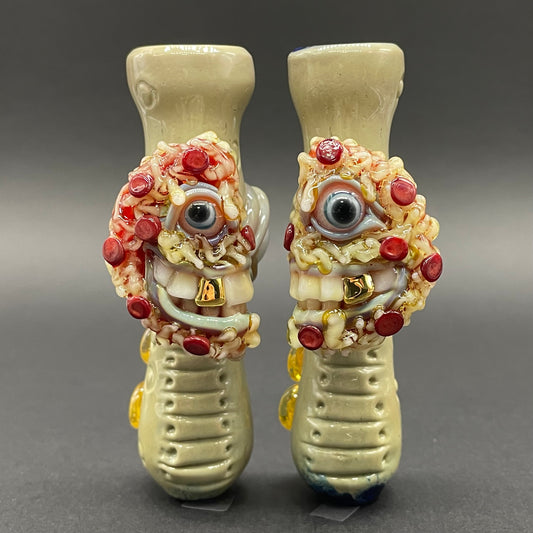 Pizza Is for Lovers – Matching Chillum Set detail view - premium glass art