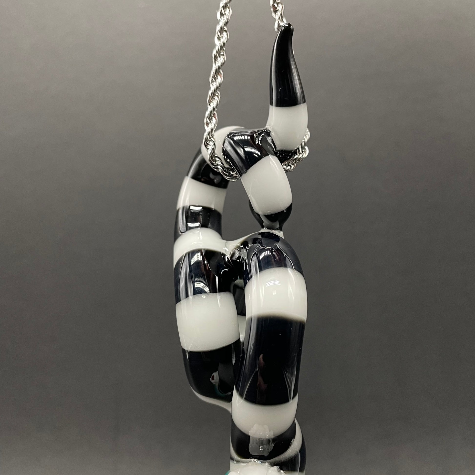 Hand-blown Beetlejuice Inspired solid glass Sandworm  Sculpture - Leviathan Glass original