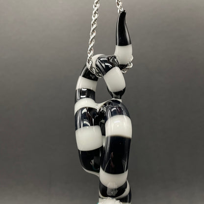 Hand-blown Beetlejuice Inspired solid glass Sandworm  Sculpture - Leviathan Glass original