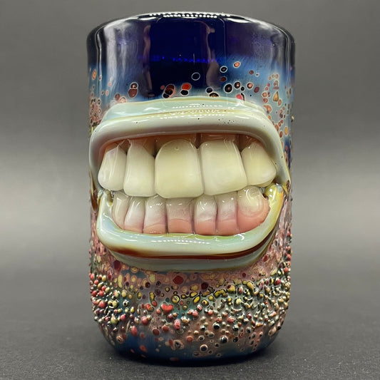 MOUTH shot glass hand blown glass art - Leviathan Glass