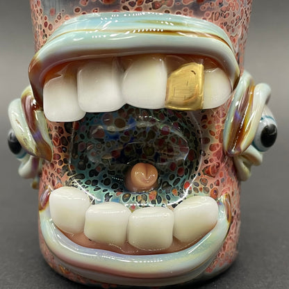 Screaming shot glass by Leviathan Glass - artisan detail