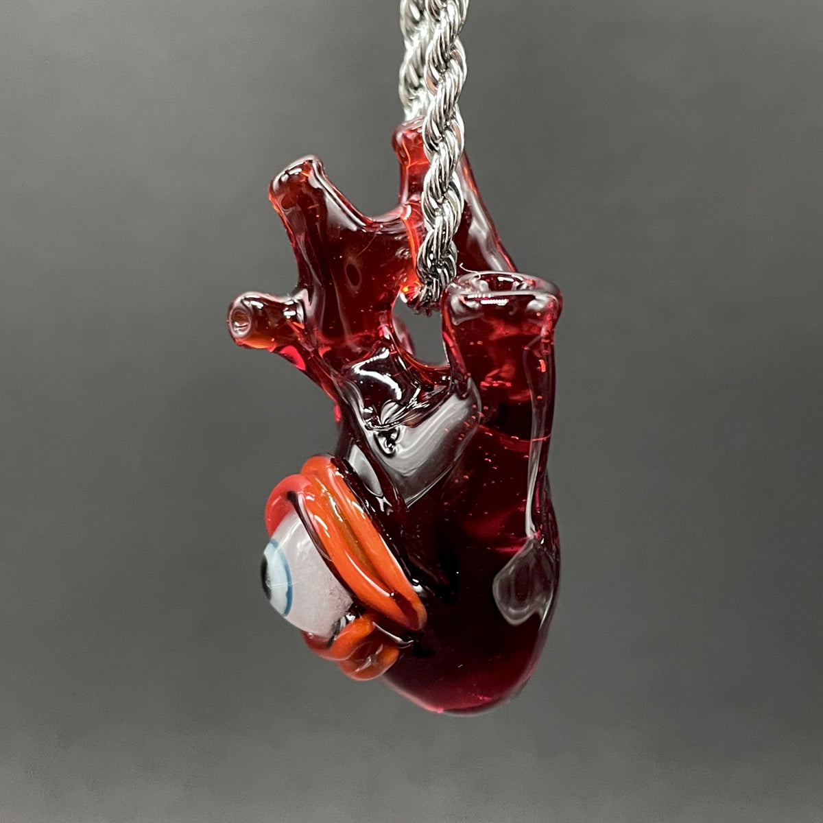 Anatomical cyclops heart pendant