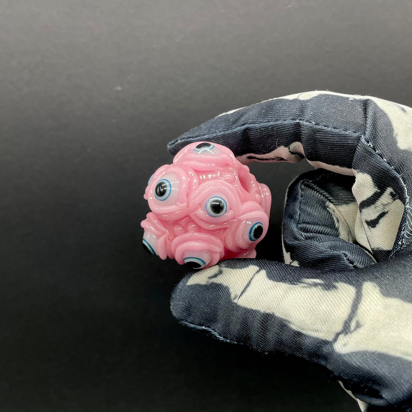 Hand-blown Pink Argus pendant - Leviathan Glass original