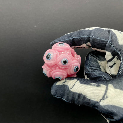 Hand-blown Pink Argus pendant - Leviathan Glass original