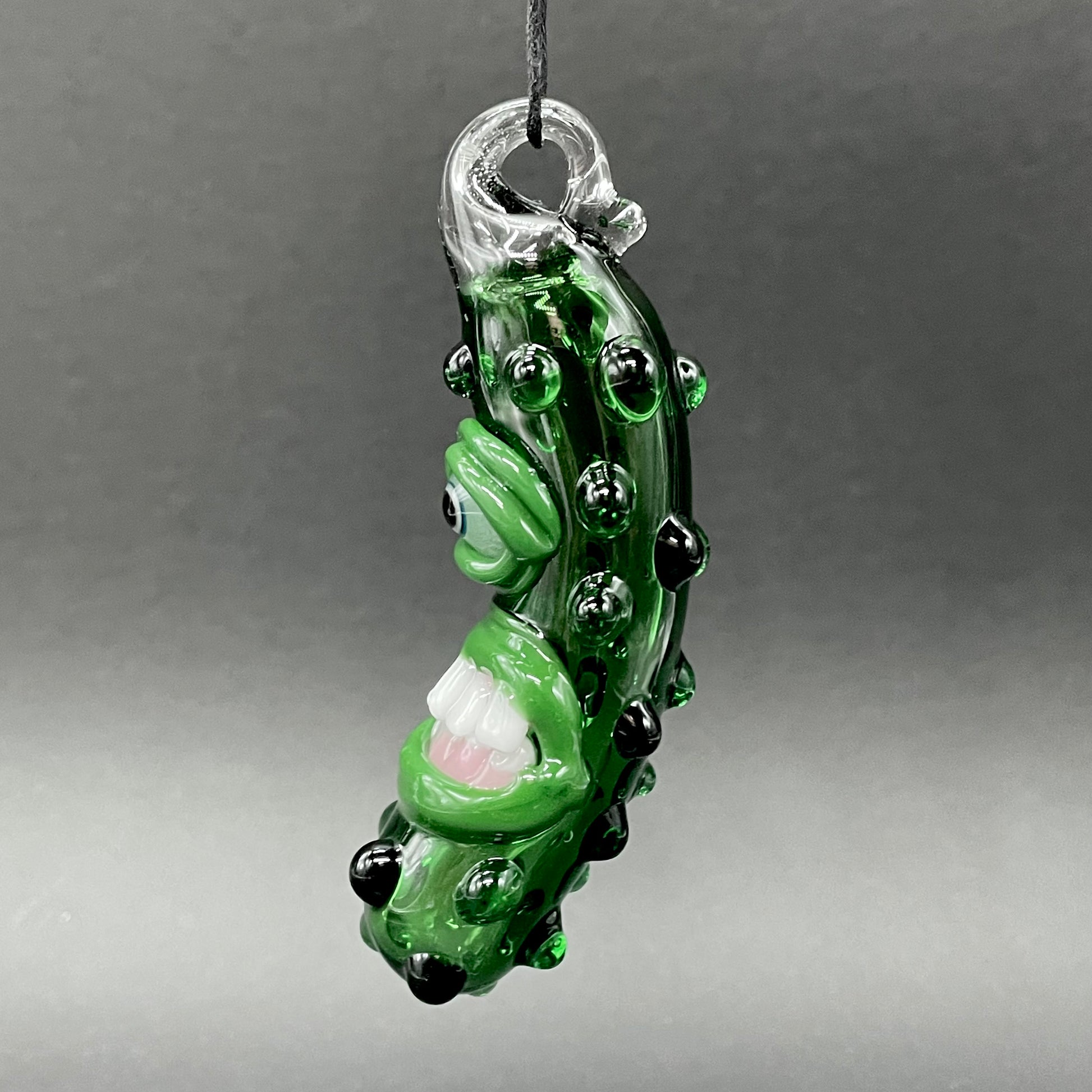 Pickle Rick glass art - premium handcrafted piece
