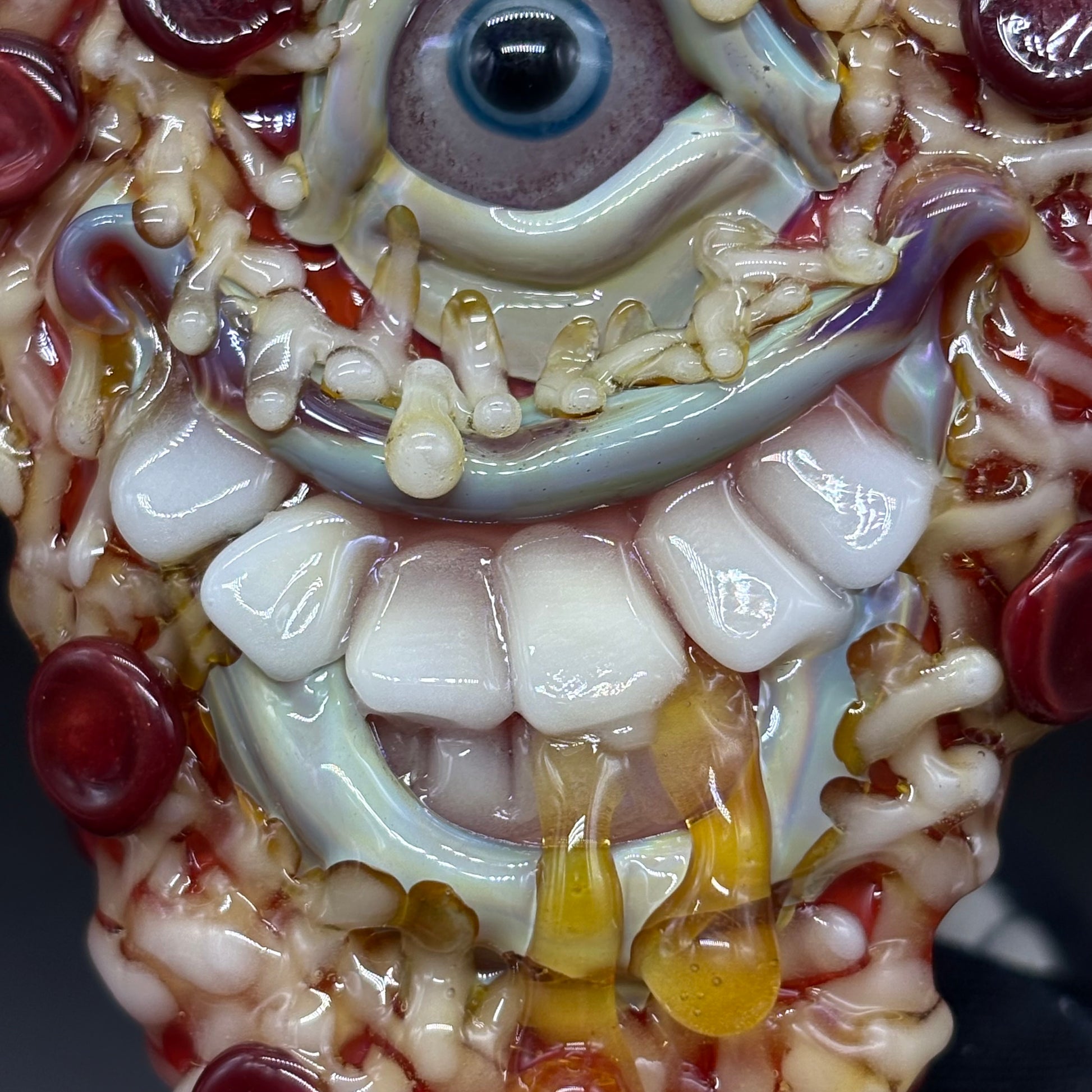 Leviathan Glass Pizza ash catcher 14mm 45° - hand-blown art