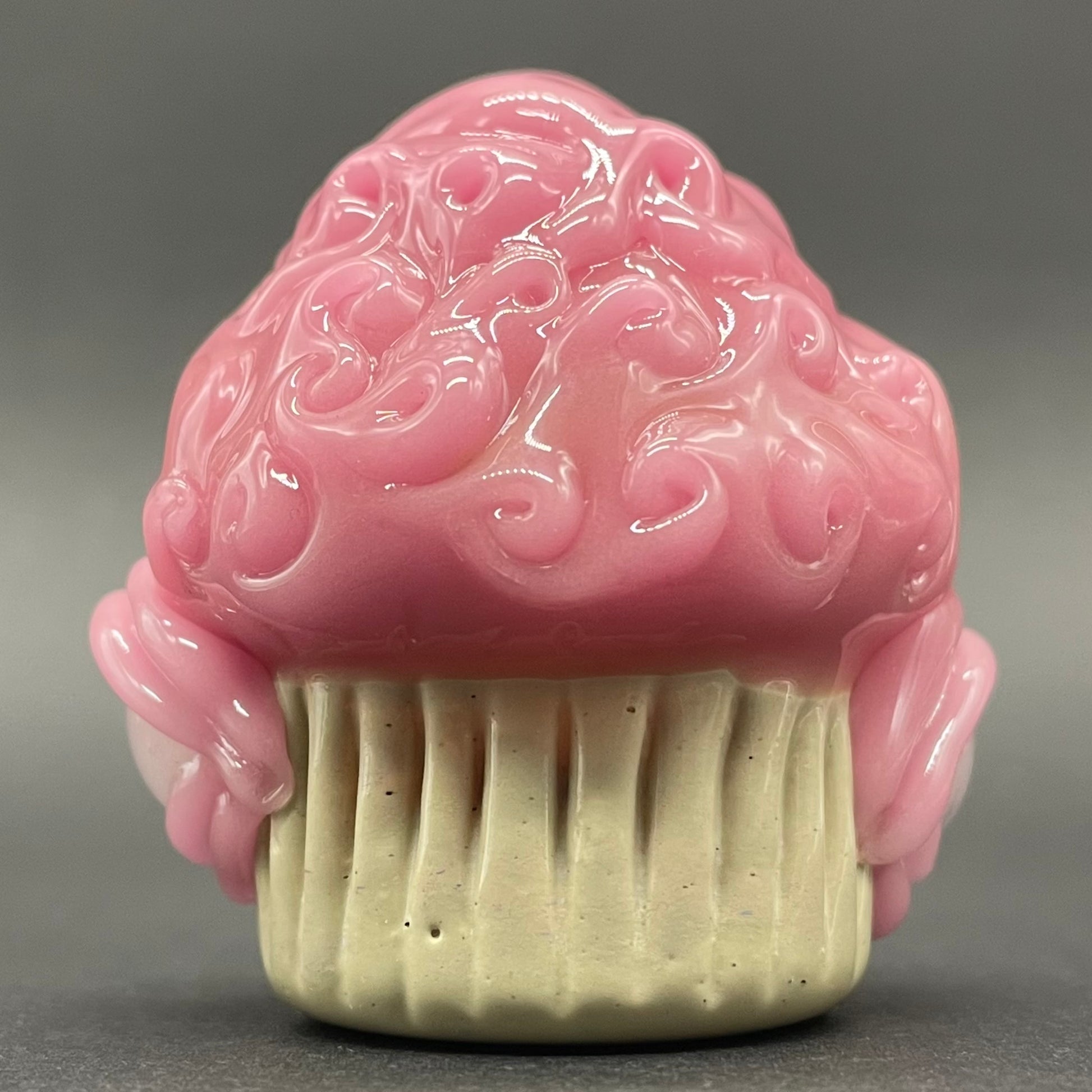 Hand-blown Cupcake pendant - Leviathan Glass original
