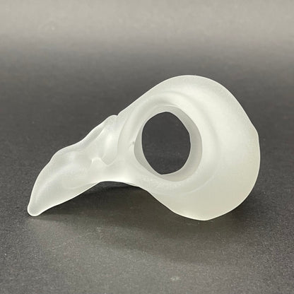 Hand-blown Crow skull - Leviathan Glass original