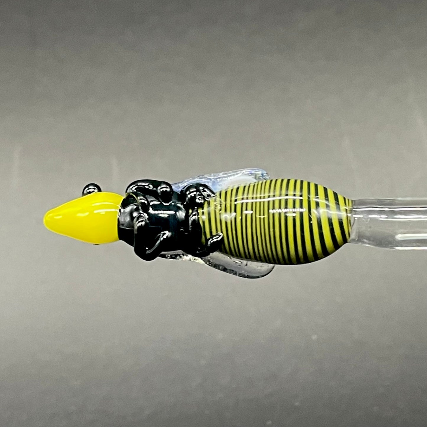 Leviathan Glass Small glass Bee Honey Dipper - hand-blown art