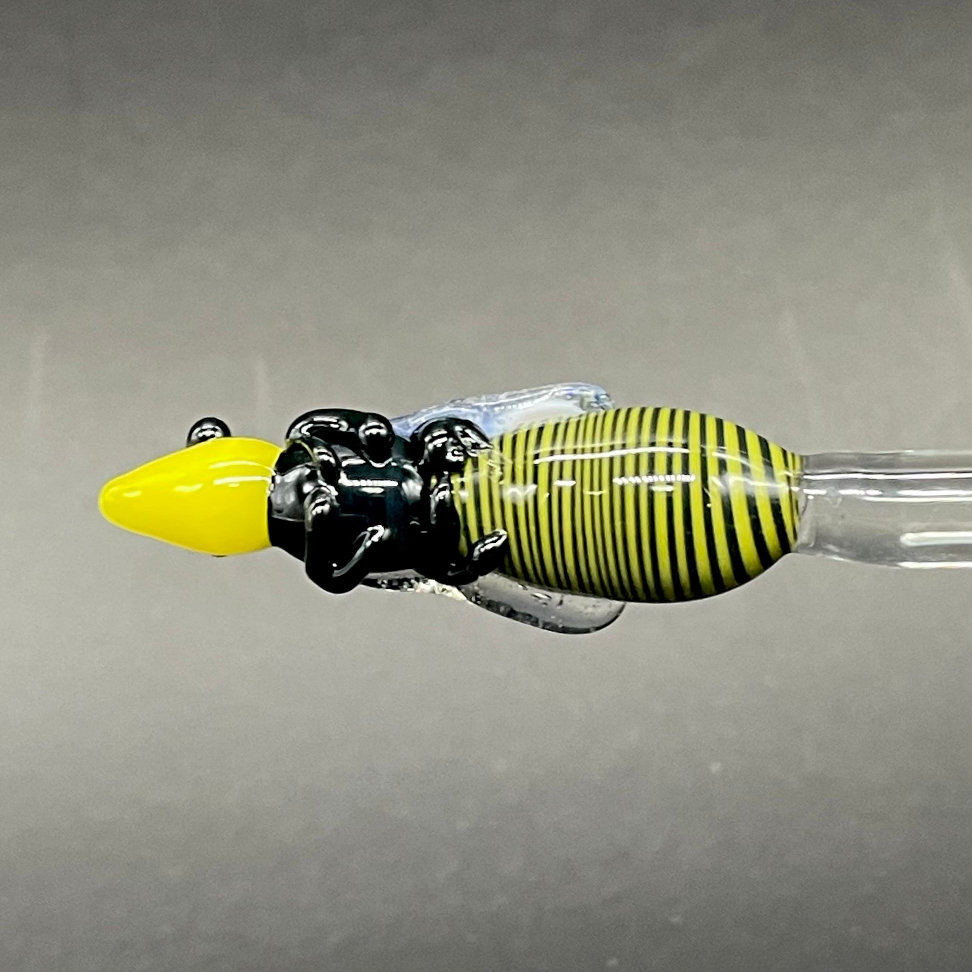 Leviathan Glass Small glass Bee Honey Dipper - hand-blown art