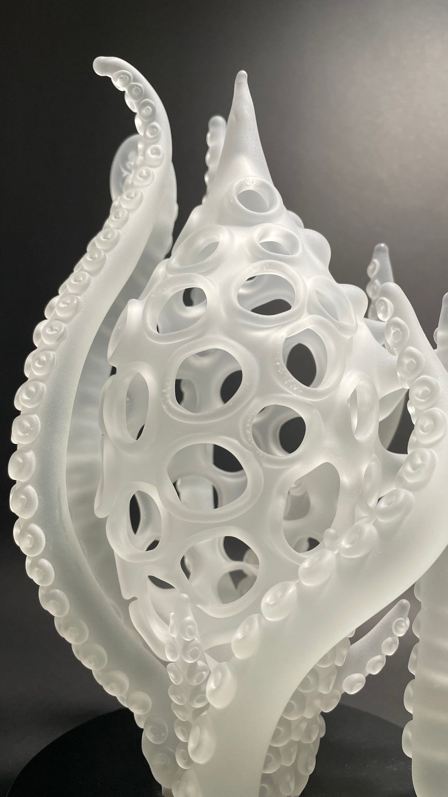 Hand-blown Amoeba Bell Dome 1 - Leviathan Glass original