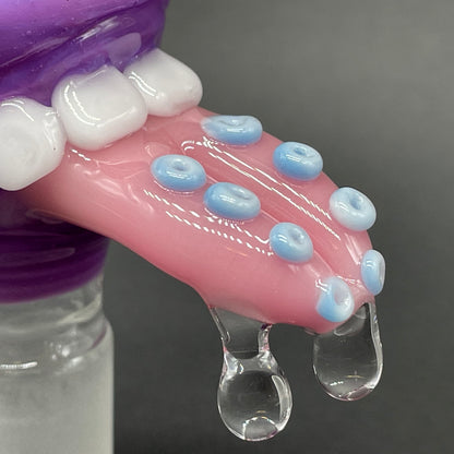 18mm tentacle tongue slide. glass art - premium handcrafted piece