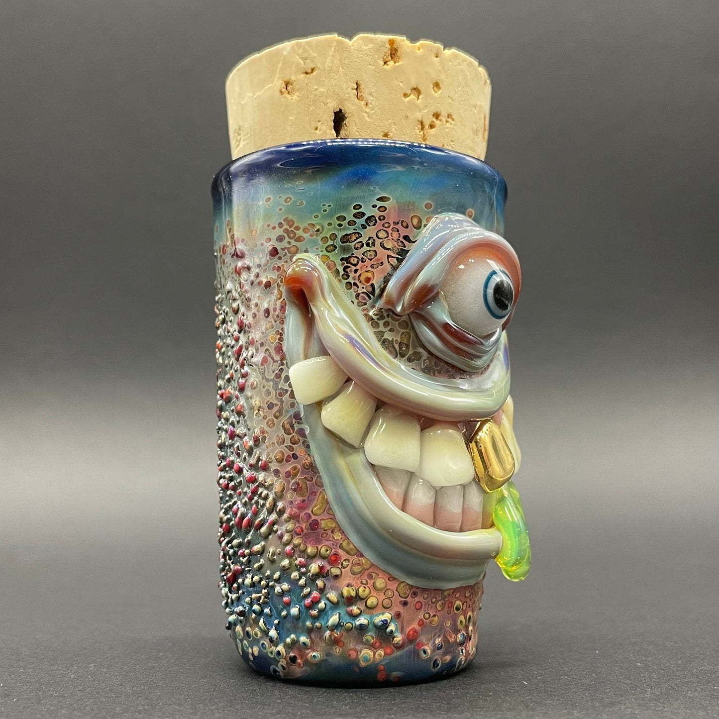 Smiley Face Cyclops Cork Jar