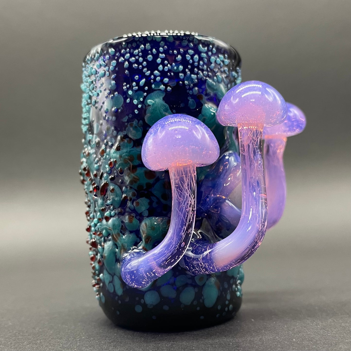 Hand-blown Pink Slime Mushroom Shot Glass - Leviathan Glass original