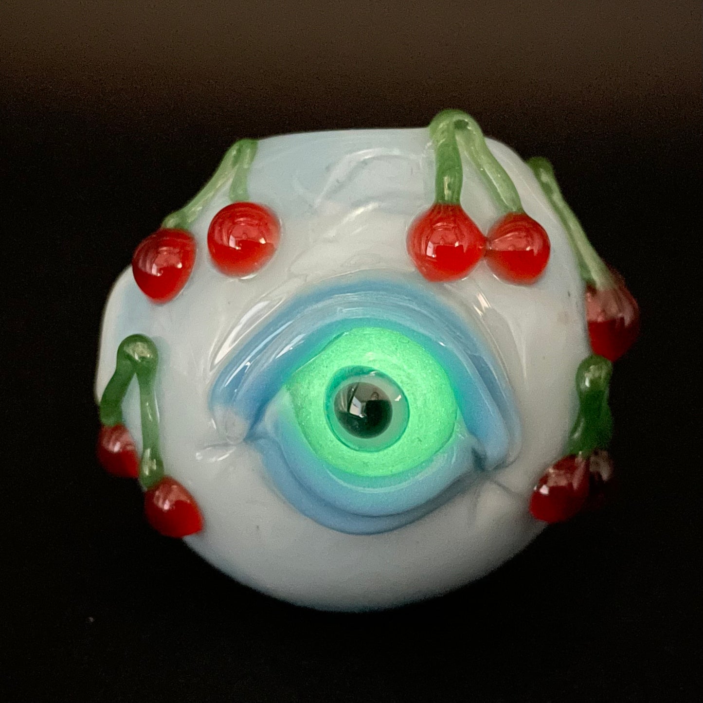 Hand-blown Cherry bomb spoon - Leviathan Glass original