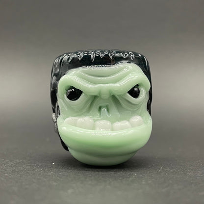 Hand-blown glass Glass Frankenstein pendant by Leviathan Glass