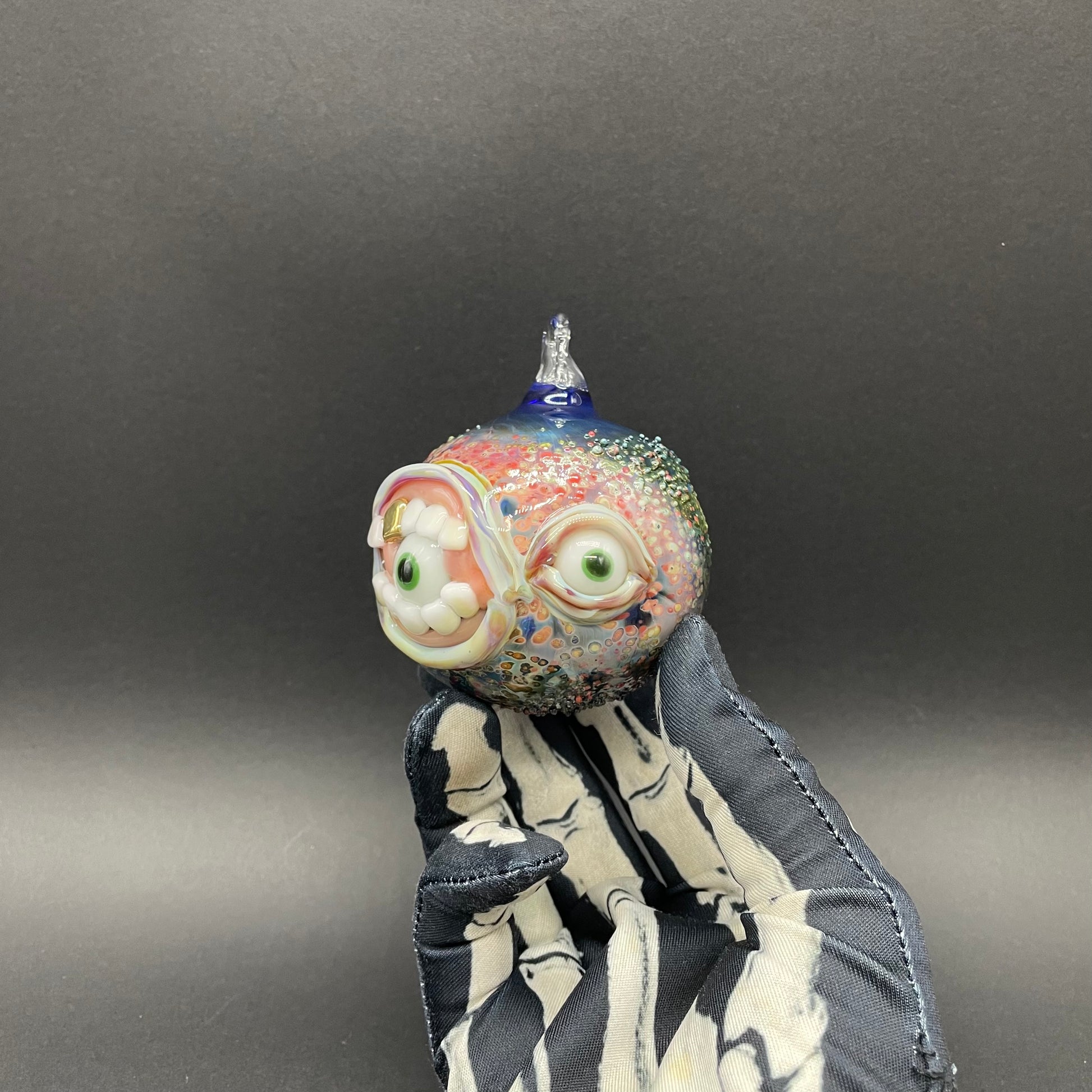 Hand-blown Lemmy kilmister ornament - Leviathan Glass original