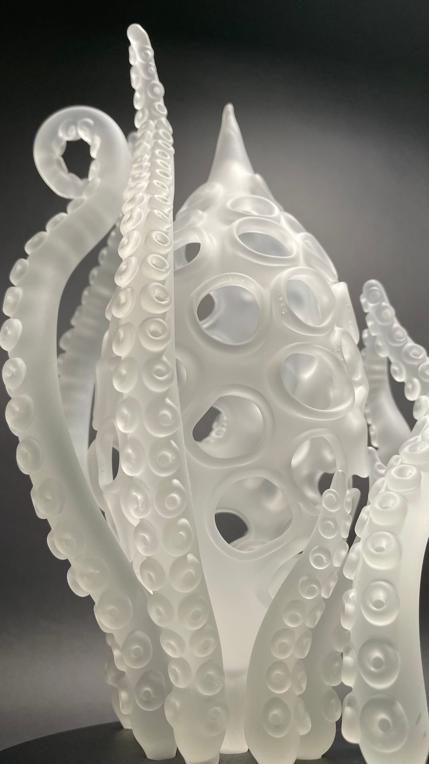 Hand-blown Amoeba Bell Dome 1 - Leviathan Glass original