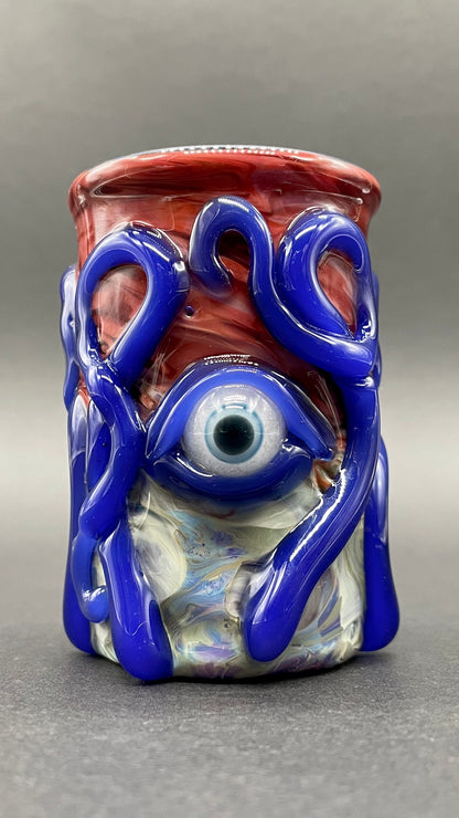 Hand-blown kraken glass cup - Leviathan Glass original