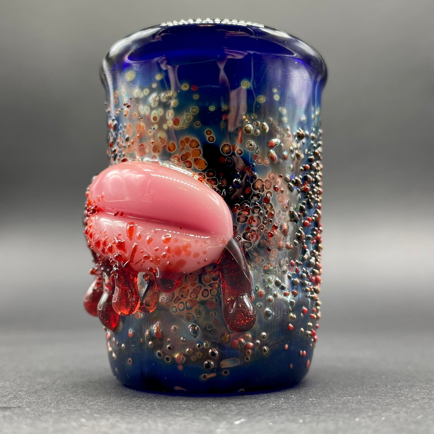 Bite your tongue shot glass glass art - premium handcrafted piece