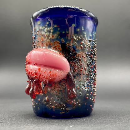 Bite your tongue shot glass glass art - premium handcrafted piece