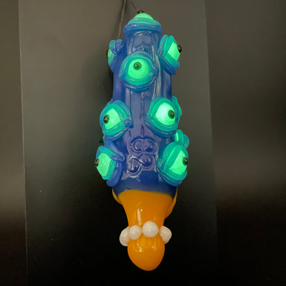 Hand-blown Marge Simpson Mutant Pendant - Leviathan Glass original