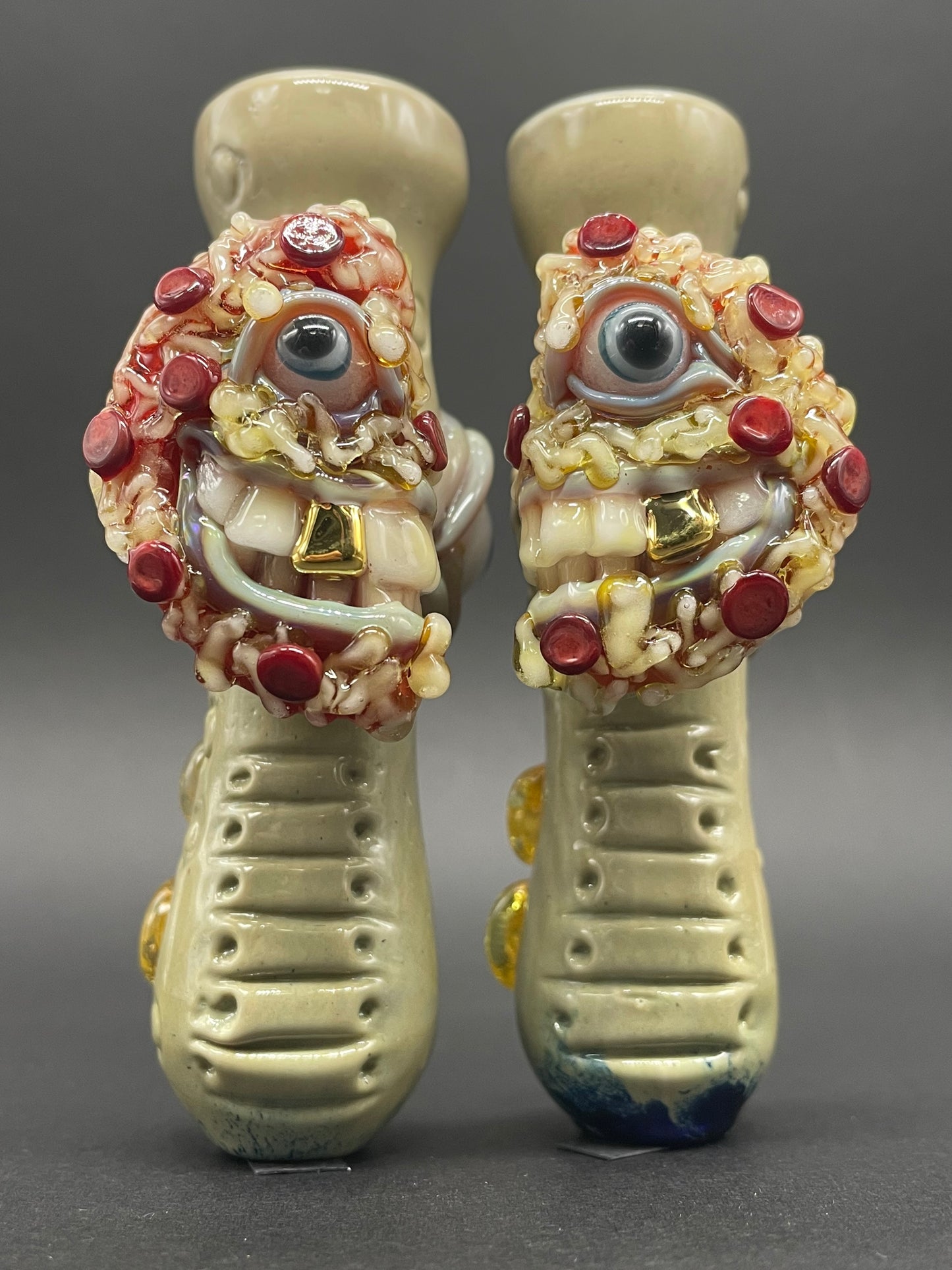 Hand-blown Pizza Is for Lovers – Matching Chillum Set - Leviathan Glass original