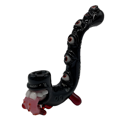 Hand-blown glass Black Dragon Sherlock by Leviathan Glass