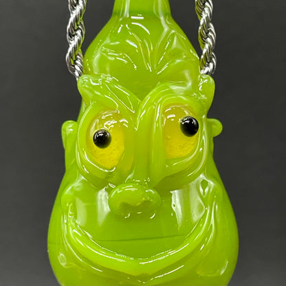 The grinch glass pendant