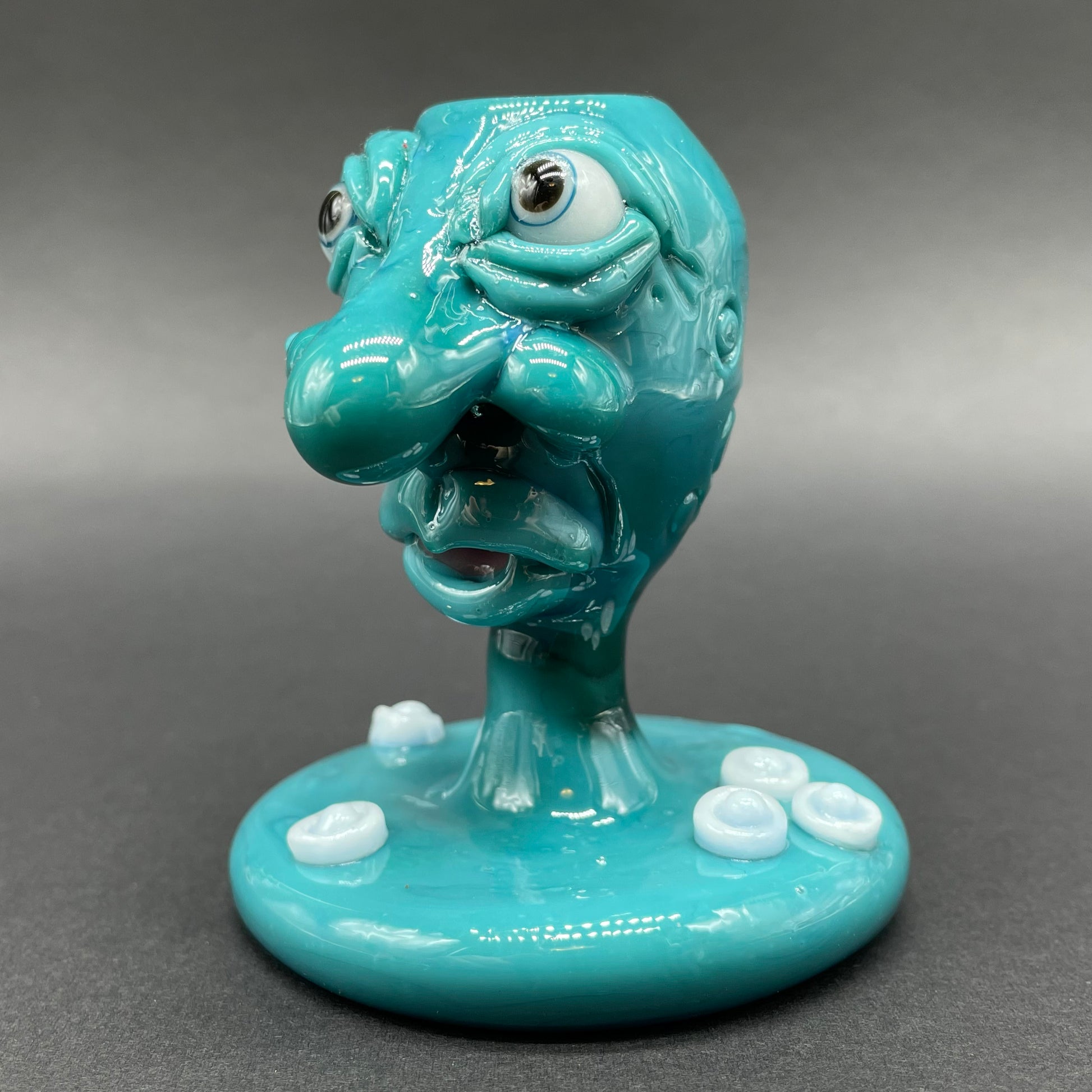 Shnozzle incense burner detail view - premium glass art