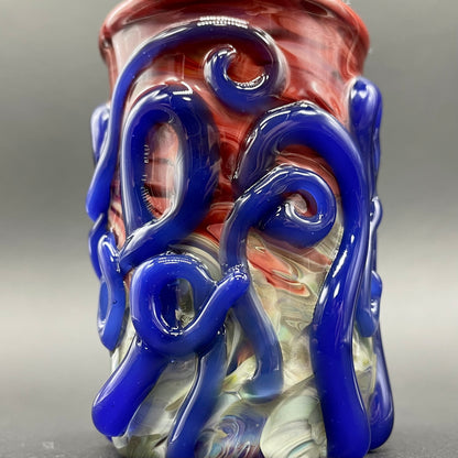 Hand-blown kraken glass cup - Leviathan Glass original