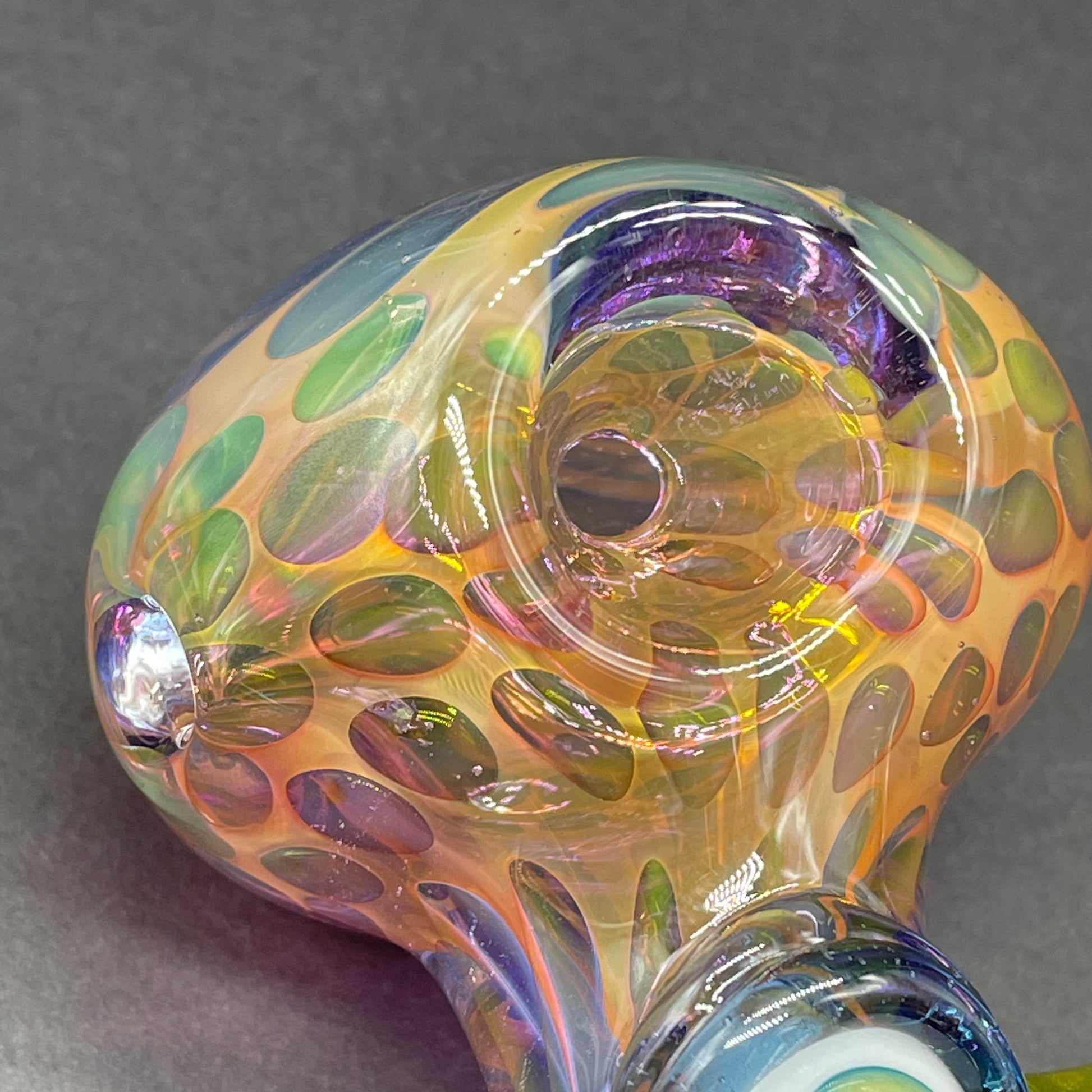 Hand-blown UV inside out spoon - Leviathan Glass original